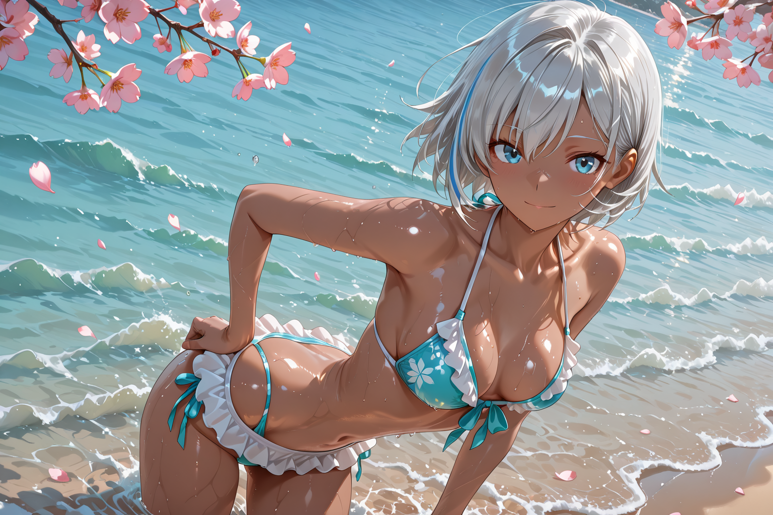 海辺の桜とィアーリス