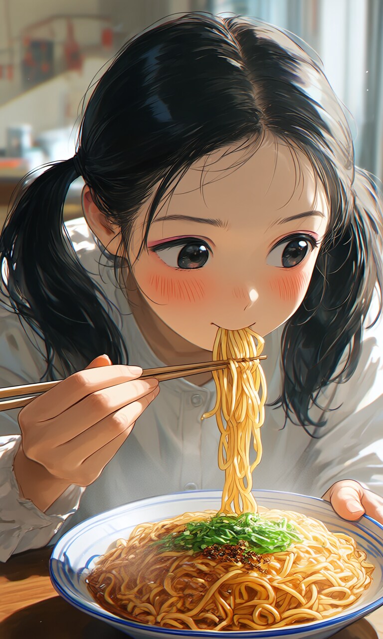 麺食い少女