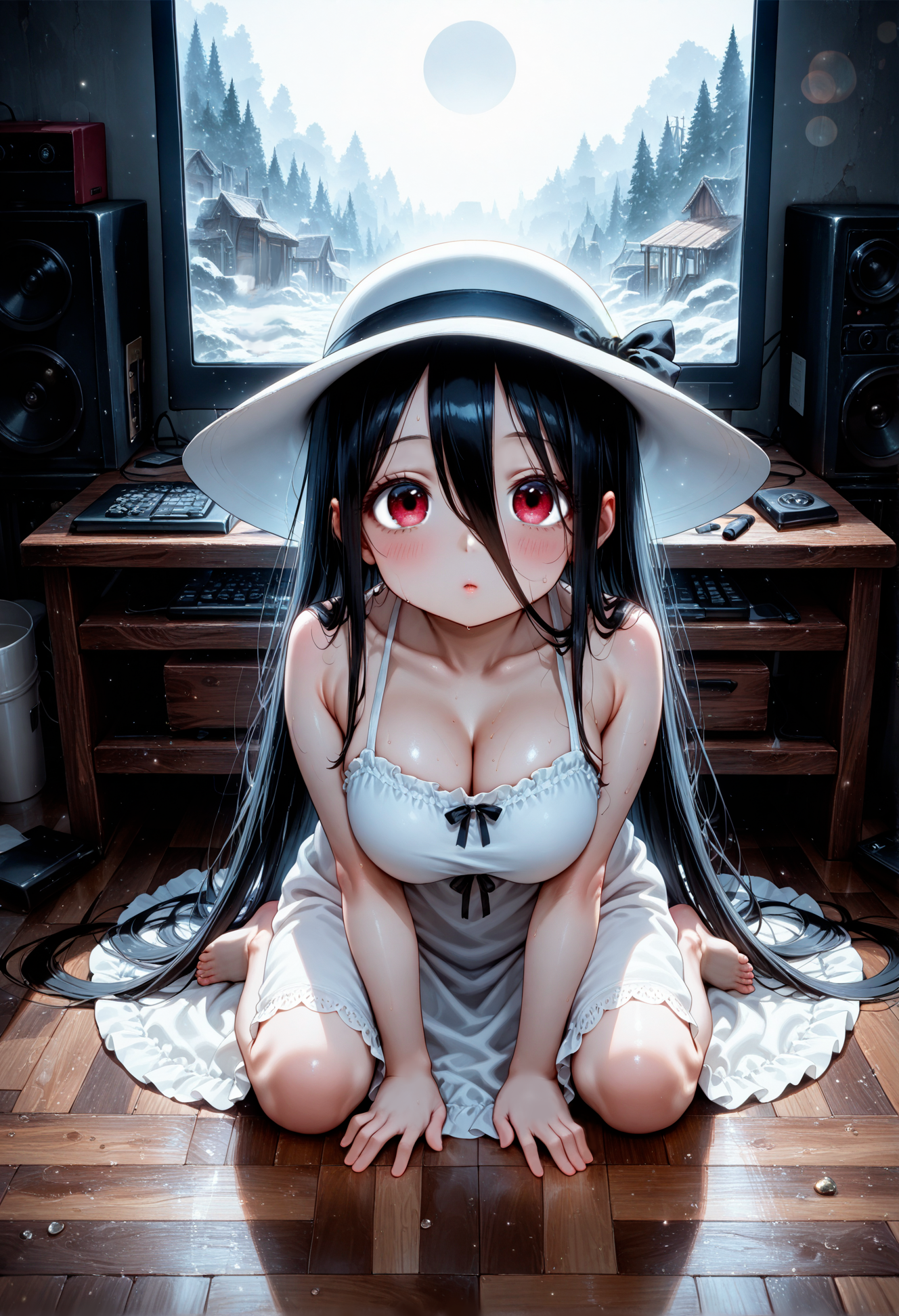 貞子ゴッゴするはっしゃくちゃん ／ Hasshaku-chan imitating Sadako