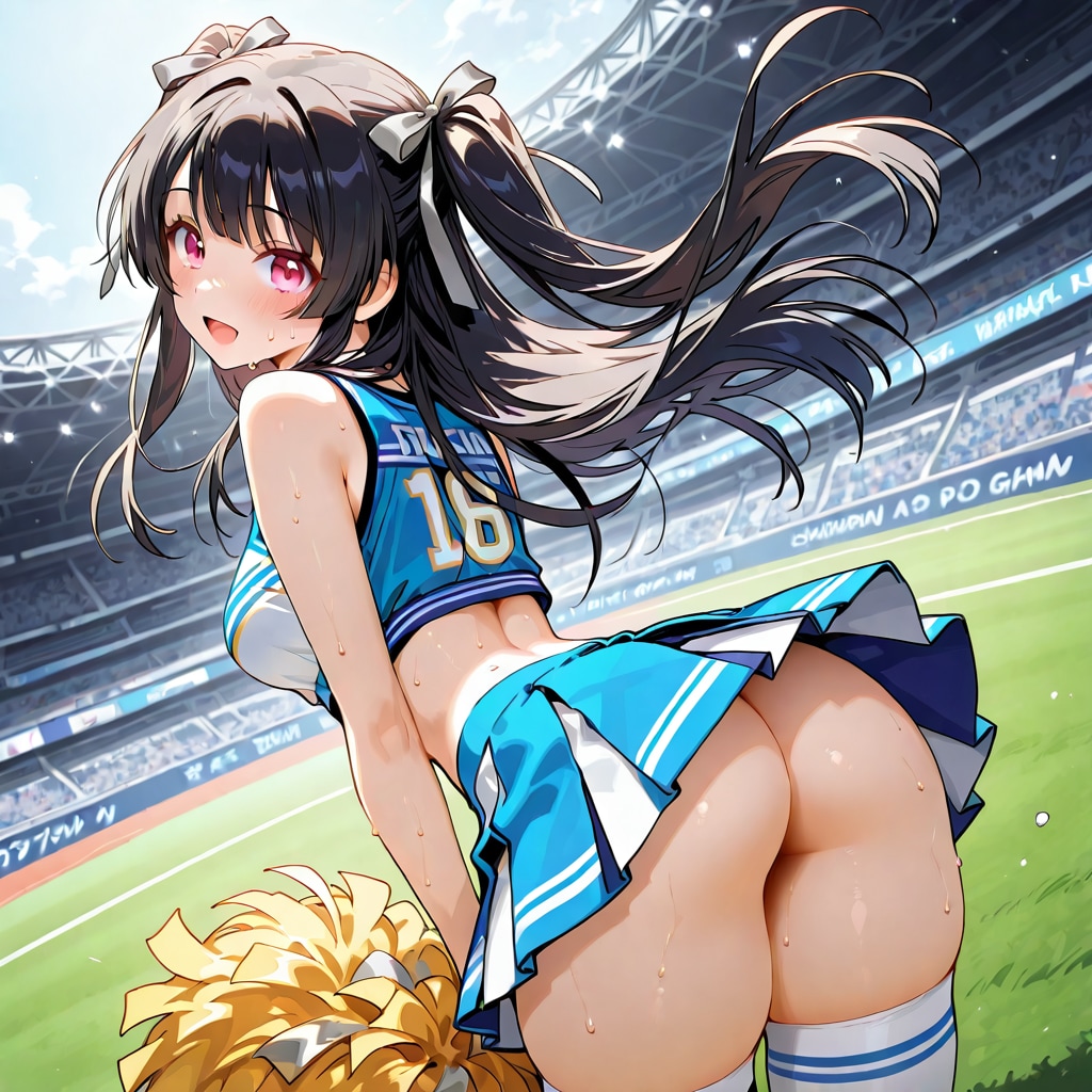 丸見えチアガール