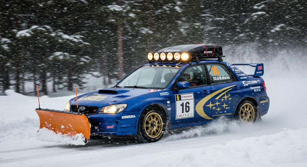 スバルインプレッサラリーカー除雪車