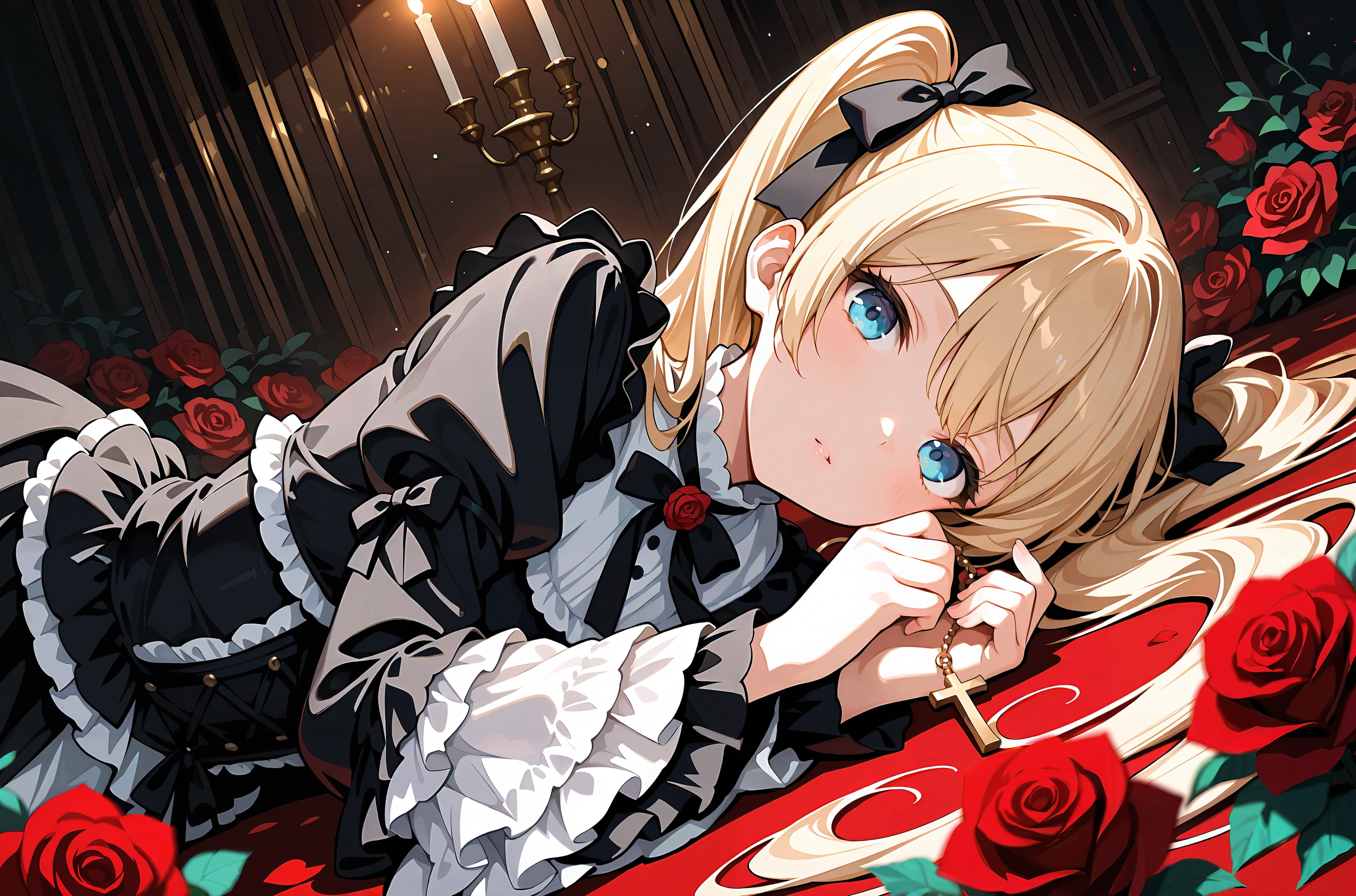 薔薇とロザリオ | の人気AIイラスト・グラビア