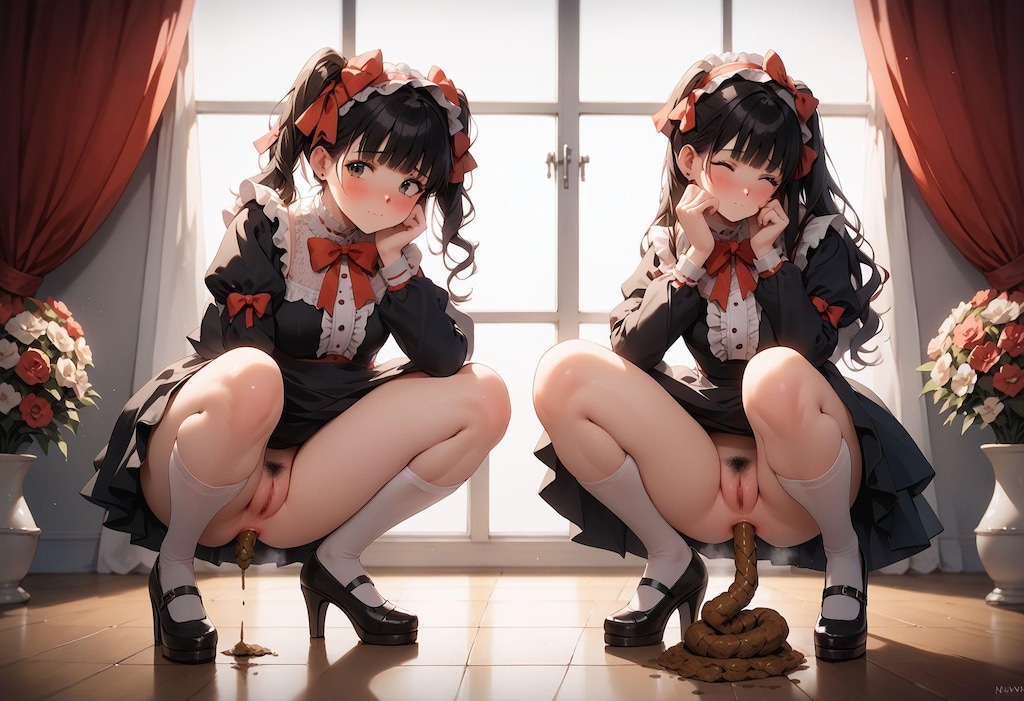 ロリィタ少女のうんち×２