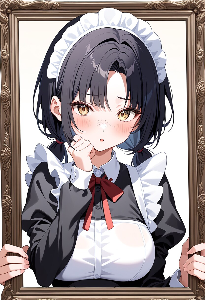 センター分けメイド | の人気AIイラスト・グラビア