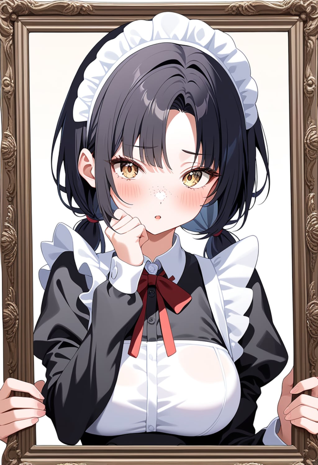 センター分けメイド