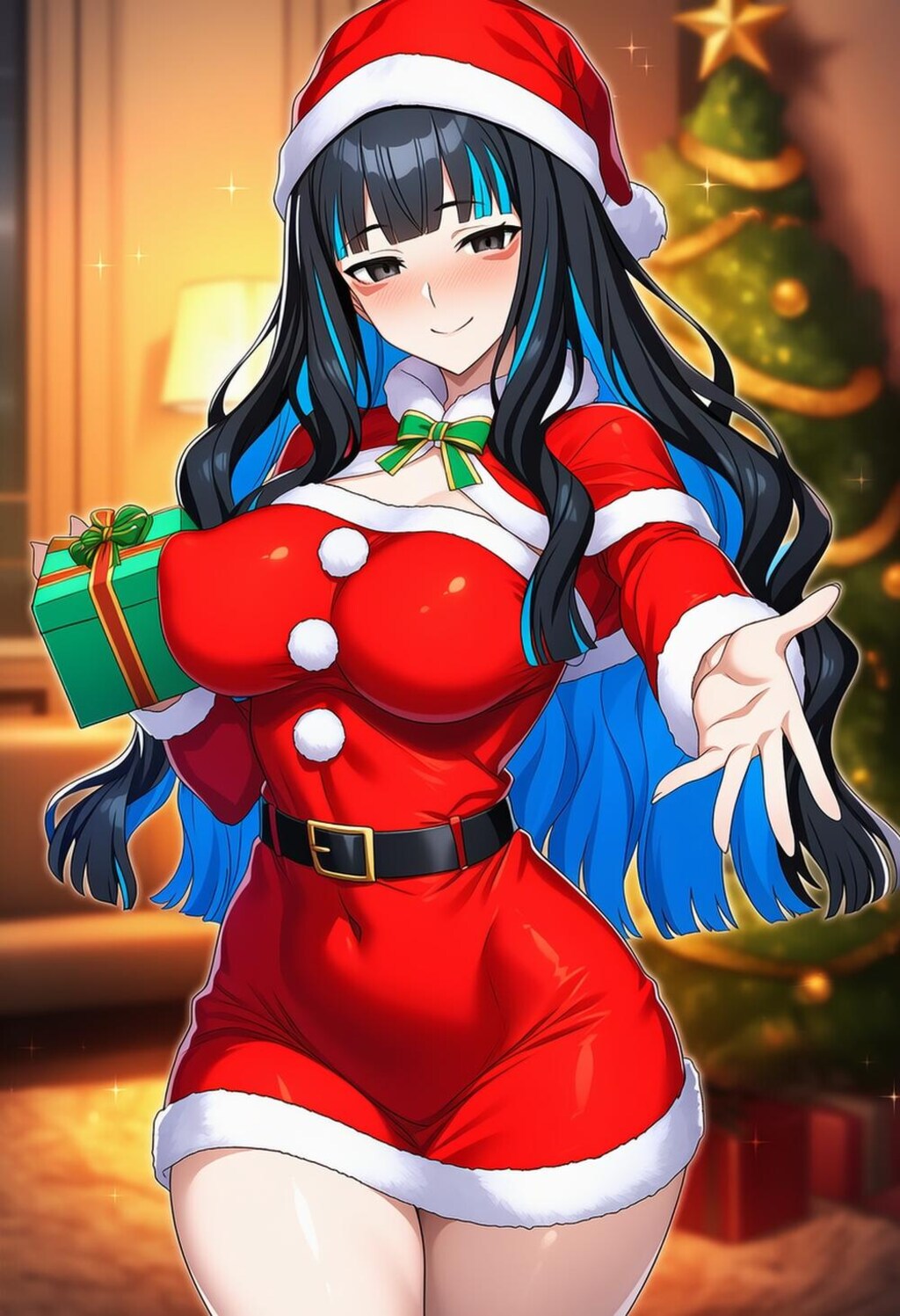 クリスマスプレゼント宅配サンタコスプレ湿度高い人妻