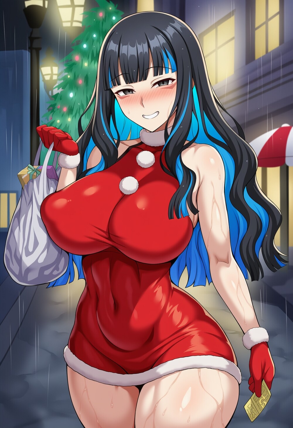 クリスマスプレゼント宅配サンタコスプレ湿度高い人妻