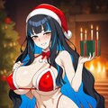 クリスマスプレゼント宅配サンタコスプレ湿度高い人妻 8枚目