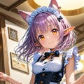 メイド服のケモ耳エルフさん 3枚目