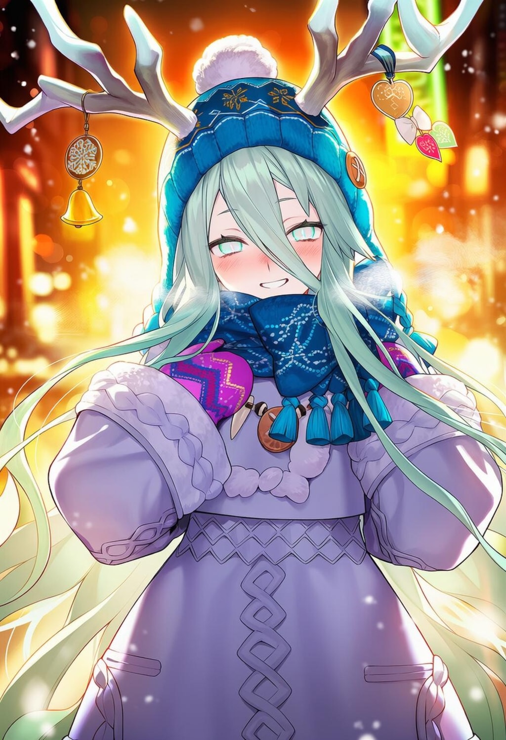 飴ちゃんくれるニット帽冬服セーターコスプレ魔女人妻