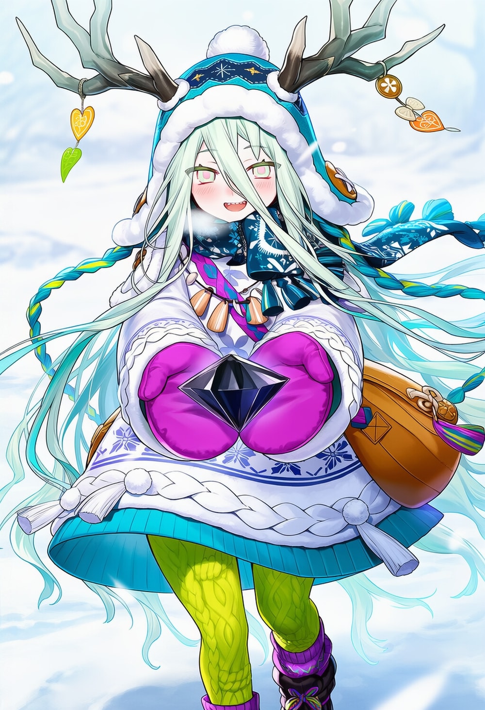 飴ちゃんくれるニット帽冬服セーターコスプレ魔女人妻 | の人気AIイラスト・グラビア