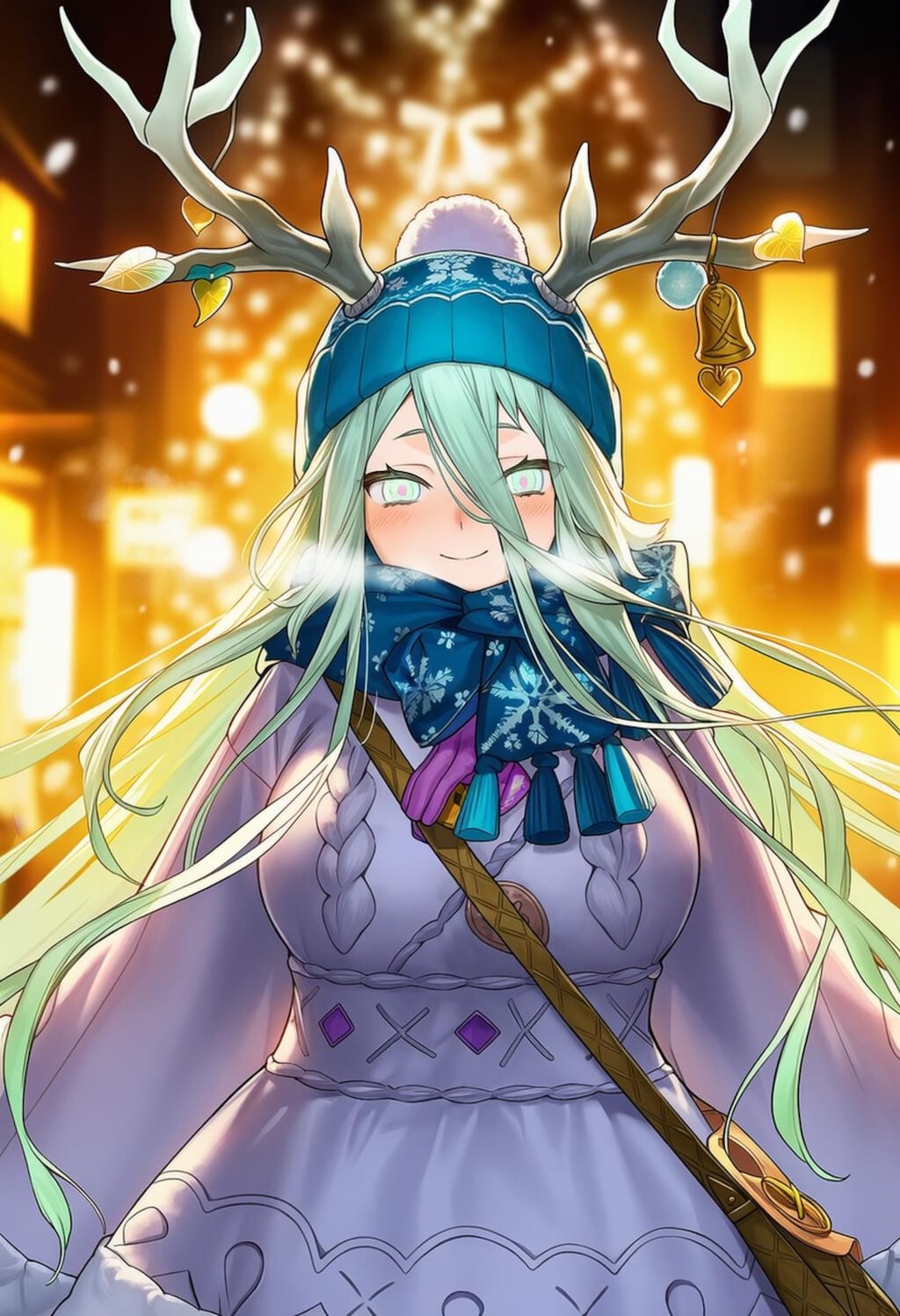 飴ちゃんくれるニット帽冬服セーターコスプレ魔女人妻