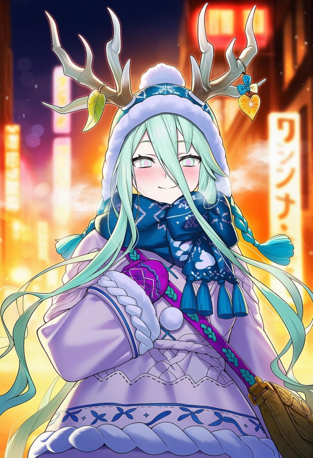 飴ちゃんくれるニット帽冬服セーターコスプレ魔女人妻