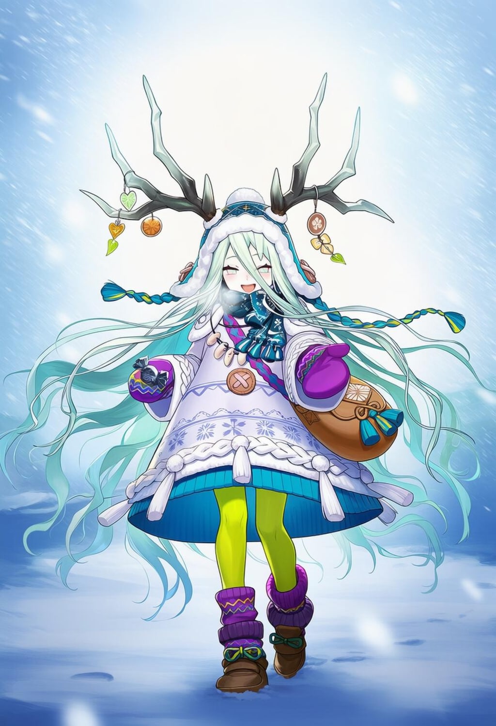 飴ちゃんくれるニット帽冬服セーターコスプレ魔女人妻