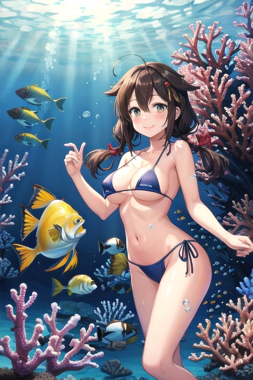 南国の海で