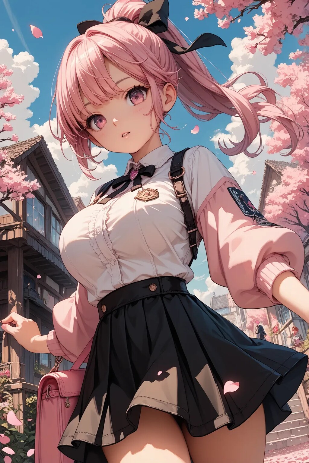 可愛いピンクポニテちゃん💓