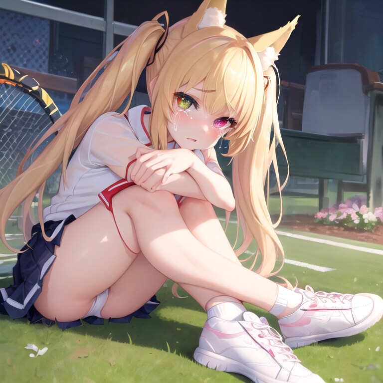 試合に負けた狐娘・四女