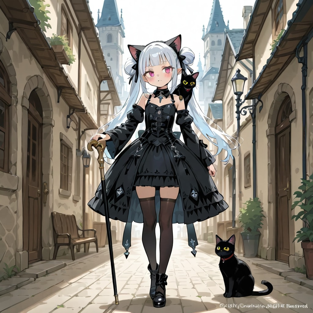 猫と散歩