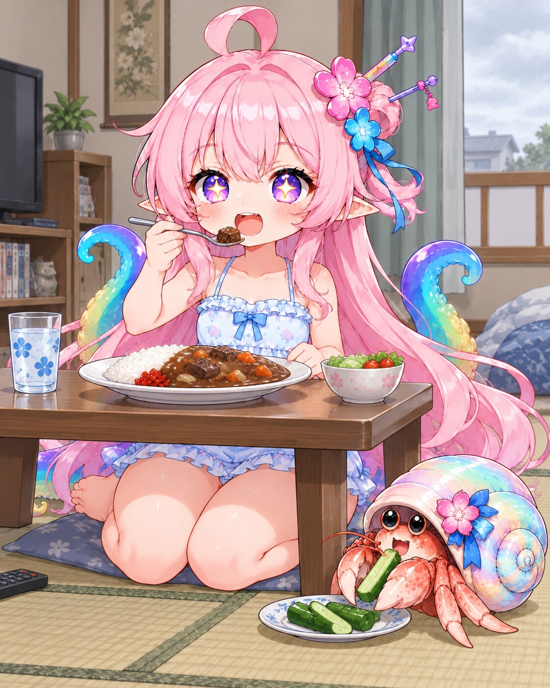 朝から食べるカレーは美味しいです♪ | の人気AIイラスト・グラビア