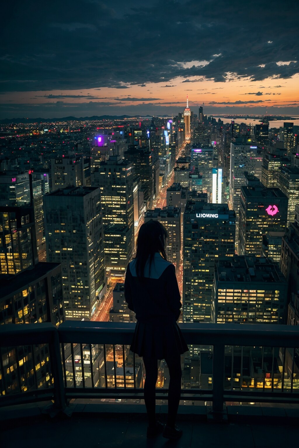 街を見下ろす少女🏢