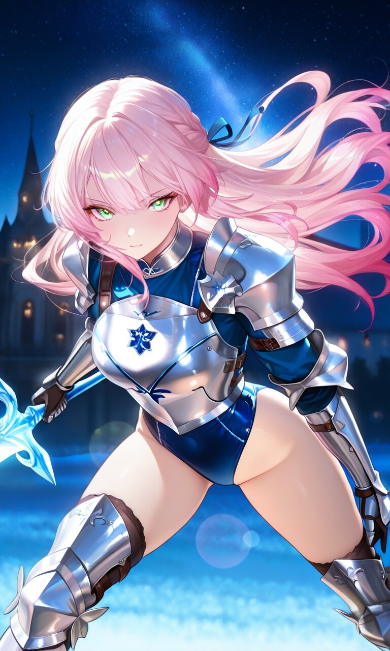 蒼銀の女騎士