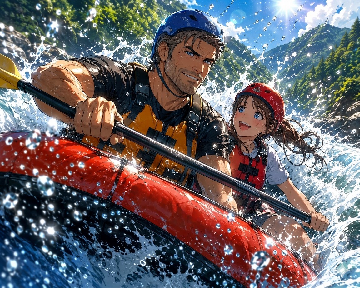 父と娘のラフティング・アドベンチャー