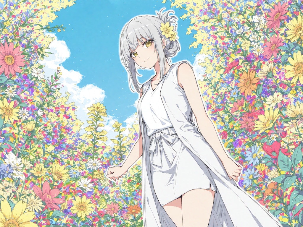 看板娘　flowers