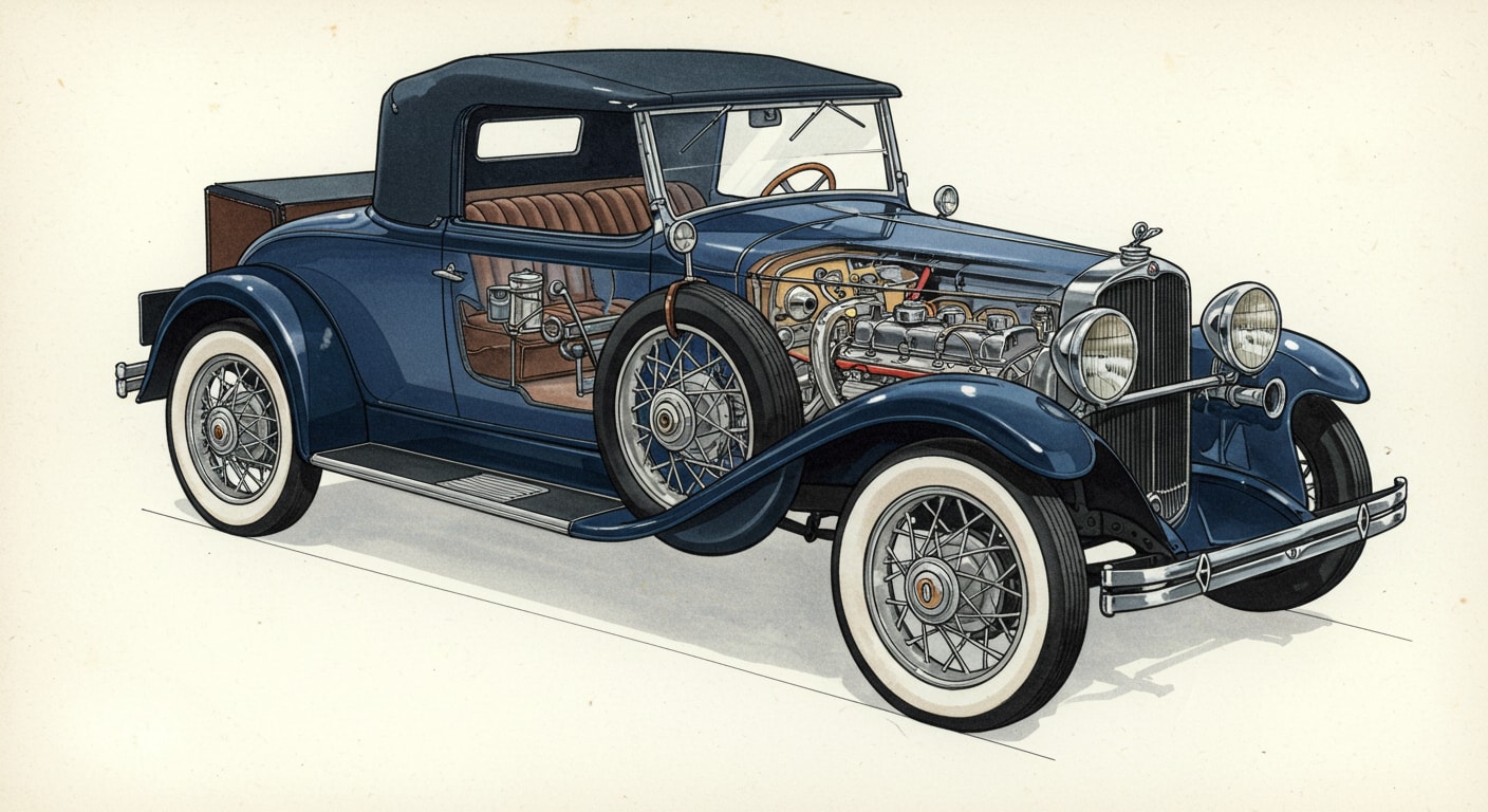 クラシックカー断面 | の人気AIイラスト・グラビア