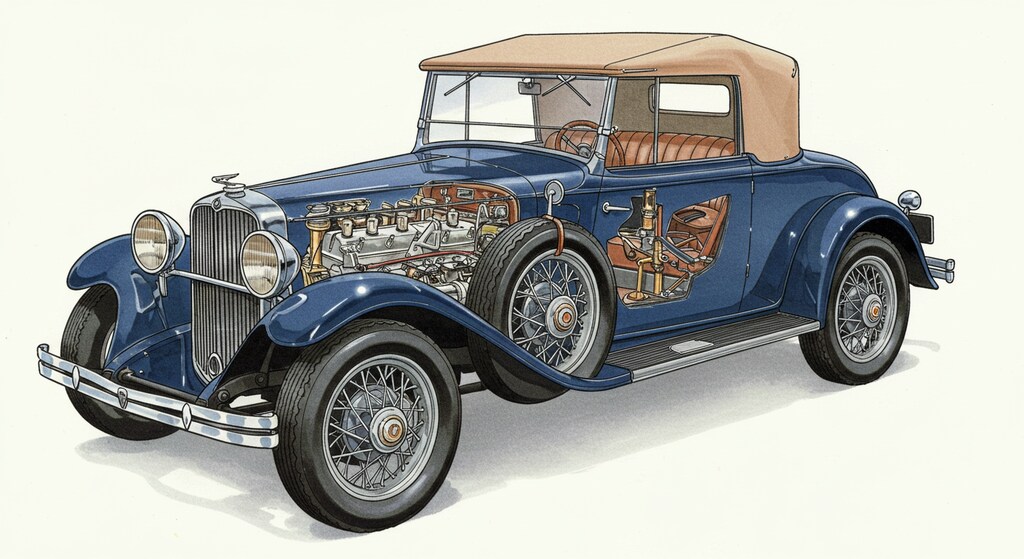 クラシックカー断面