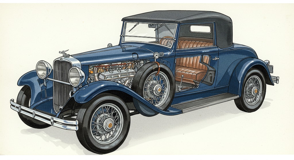 クラシックカー断面