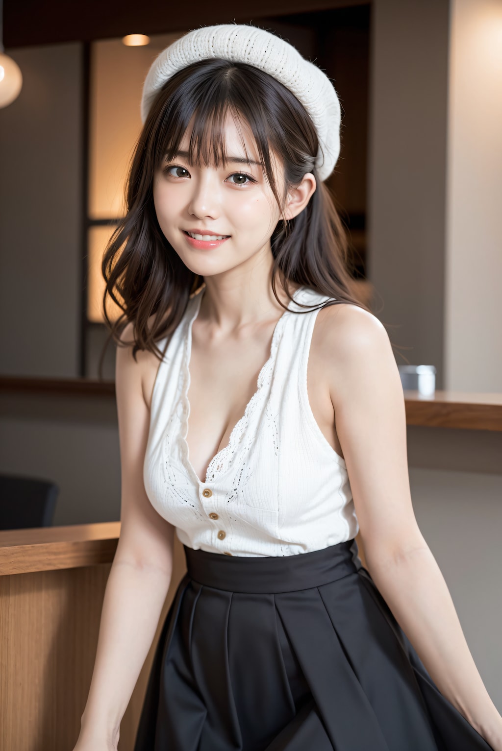 ドレス姿の受付嬢