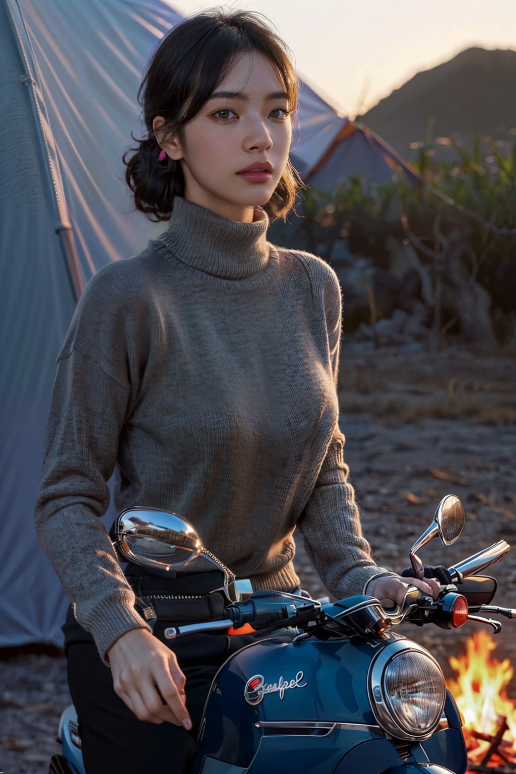 バイクでキャンプ🏍🌲
