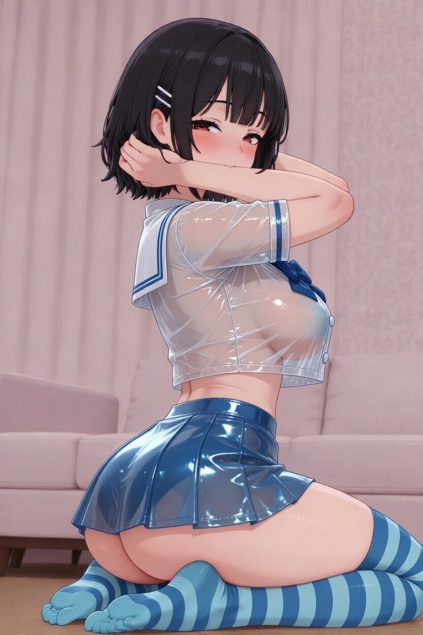透明ビニールセーラー服