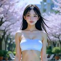 チューブトップ水着さん 2枚目
