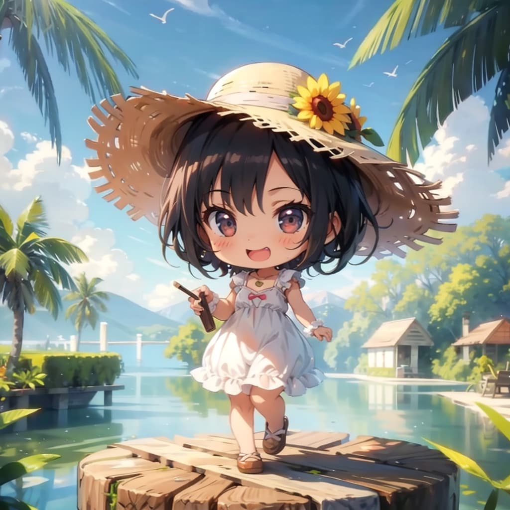 麦わら帽子の女の子