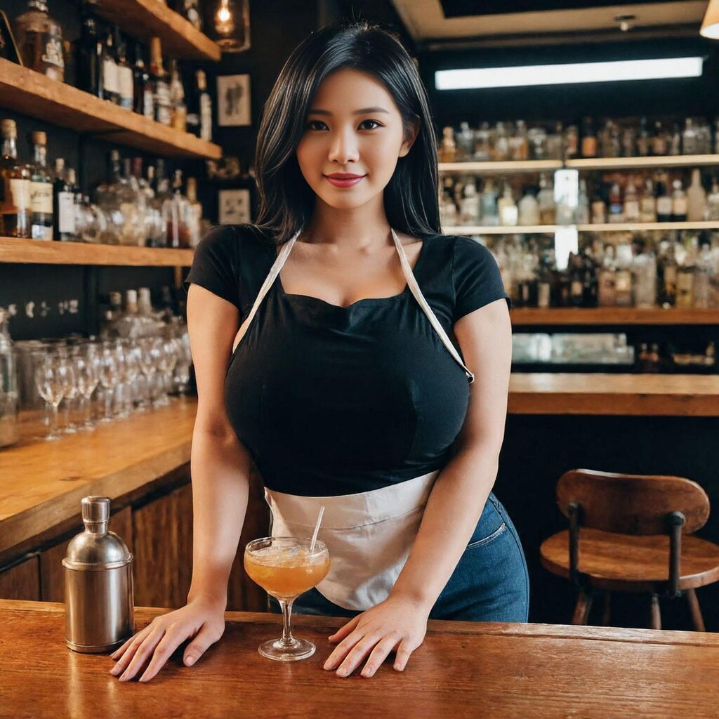 カジュアルなバーテンダー