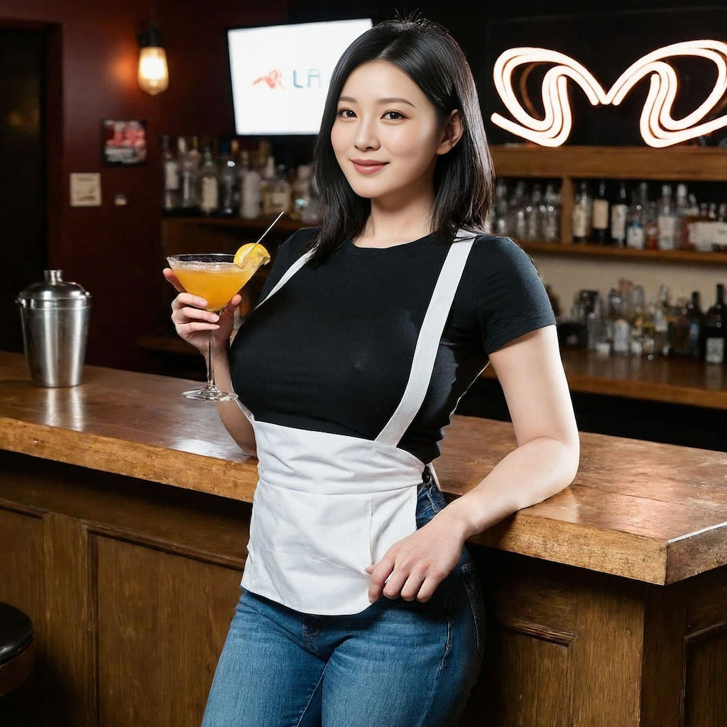 カジュアルなバーテンダー