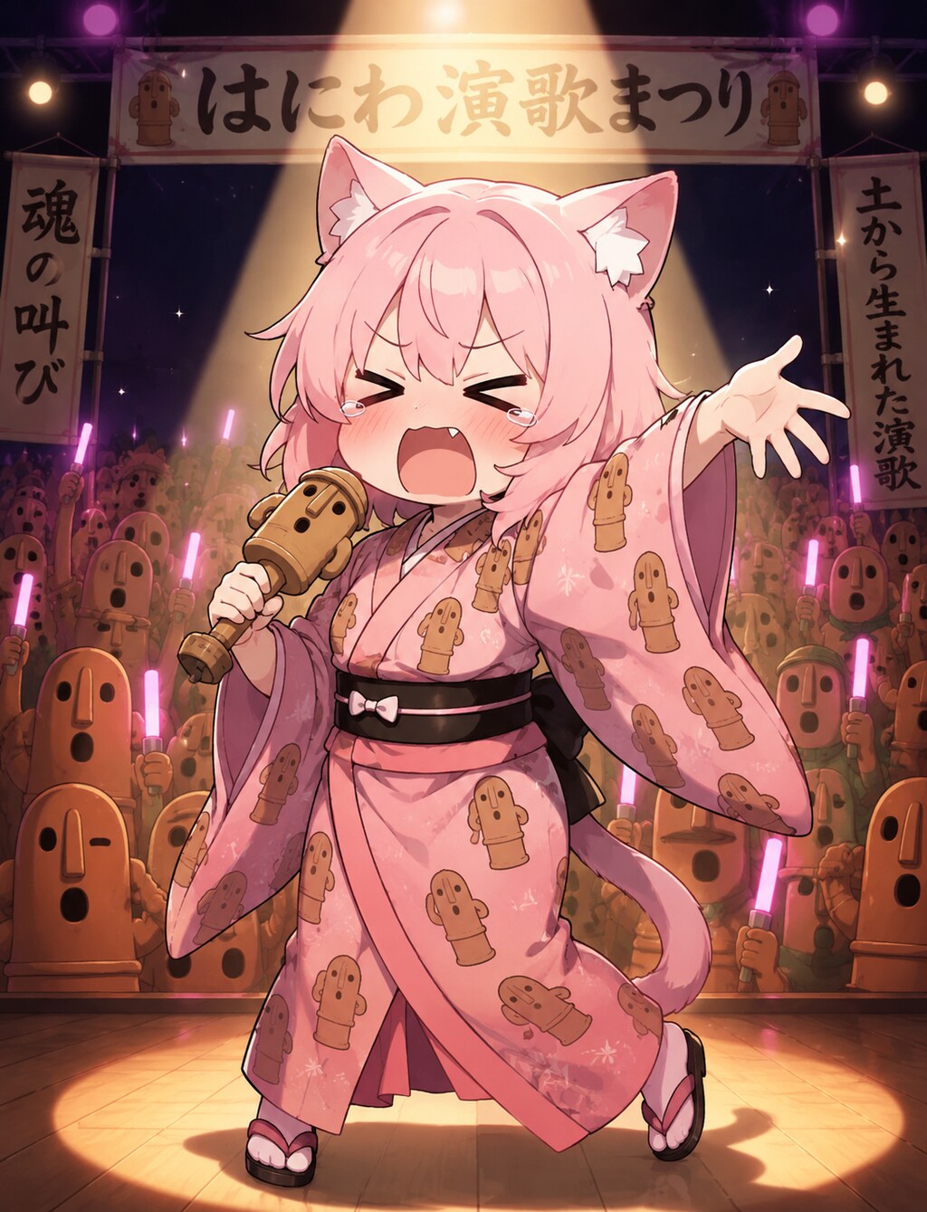 はにわ節だよ人生は！！を熱唱するねこちゃん！！
