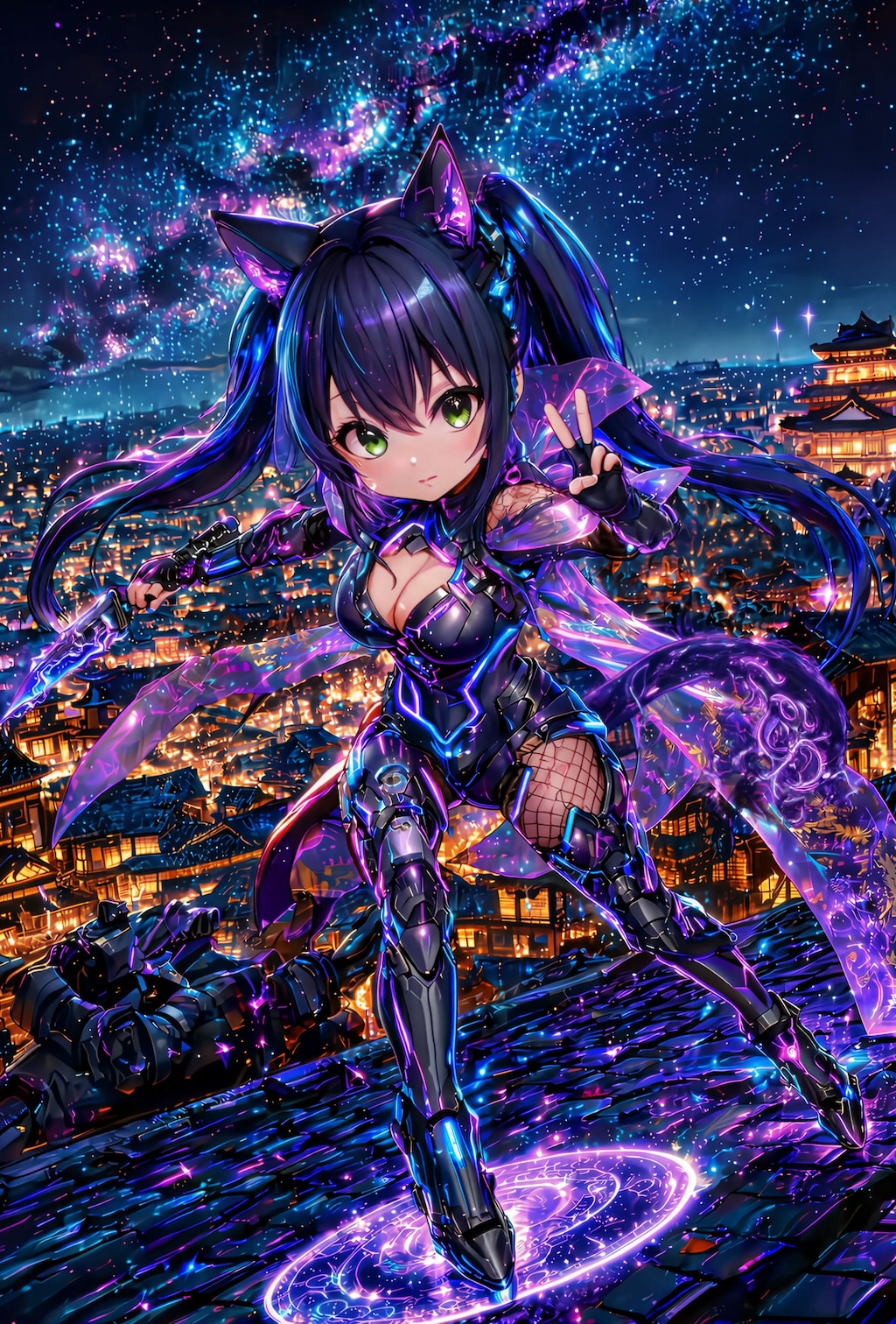 黒ツイにゃん