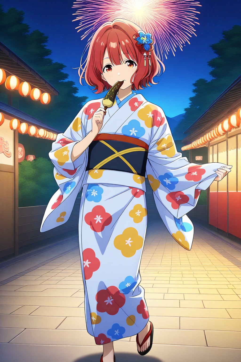 カラフルな君とチョコバナナ | の人気AIイラスト・グラビア