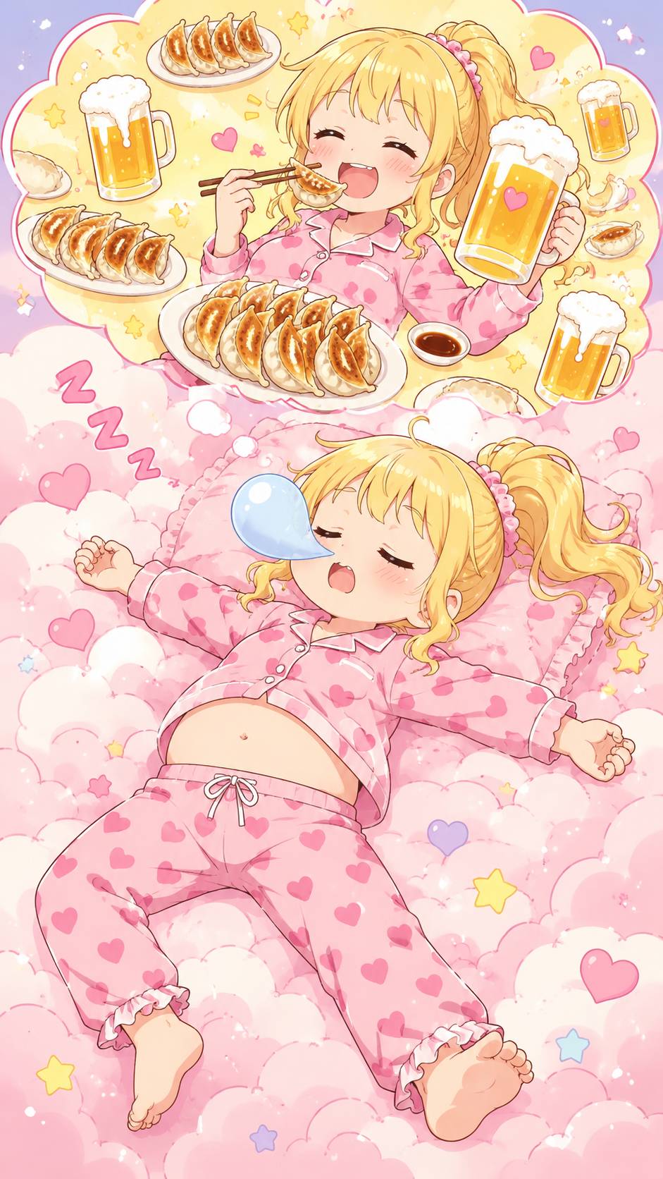 あーしはぽんぽん出して寝う。 | の人気AIイラスト・グラビア