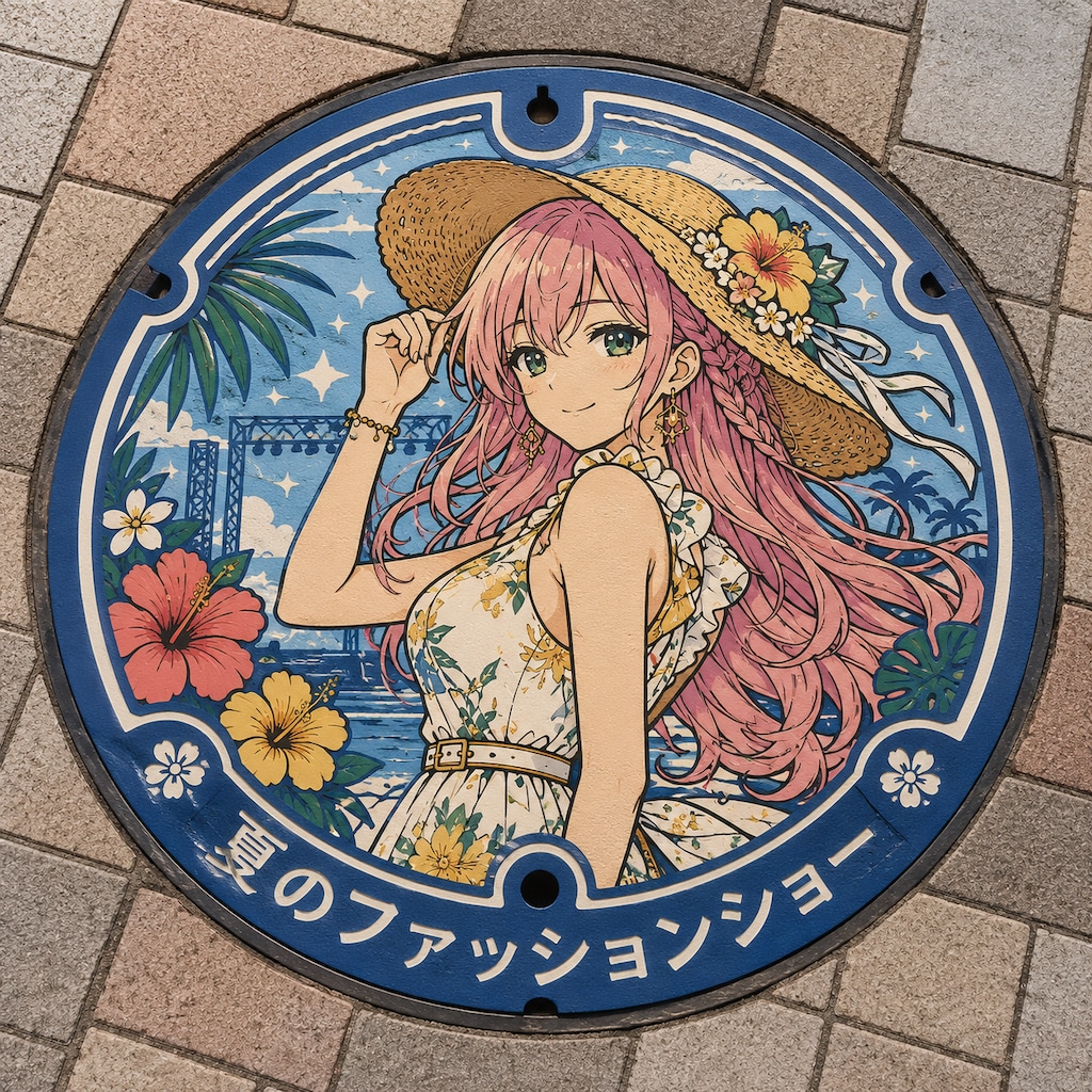 夏のファッションショー・マンホール
