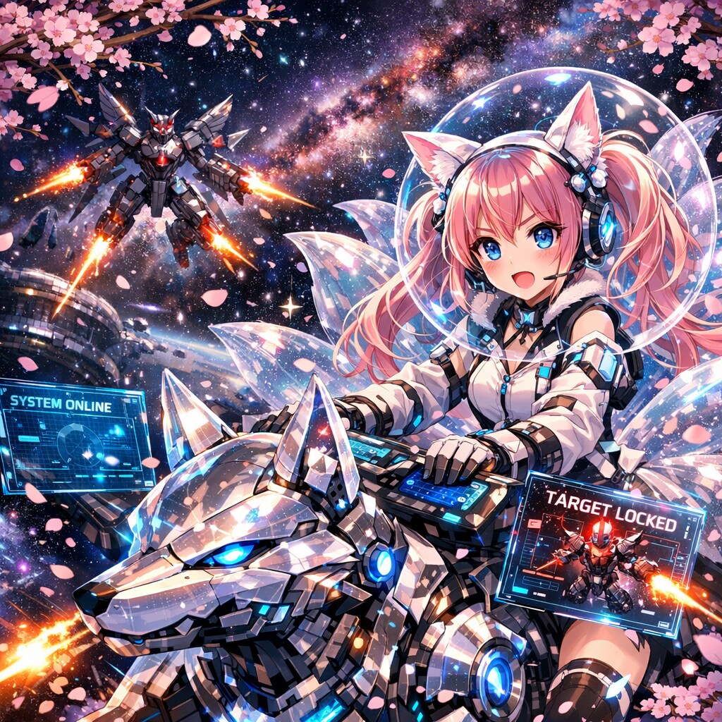 ももツイこん。狐騎士。桜防衛