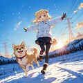 雪原を駆ける 2枚目