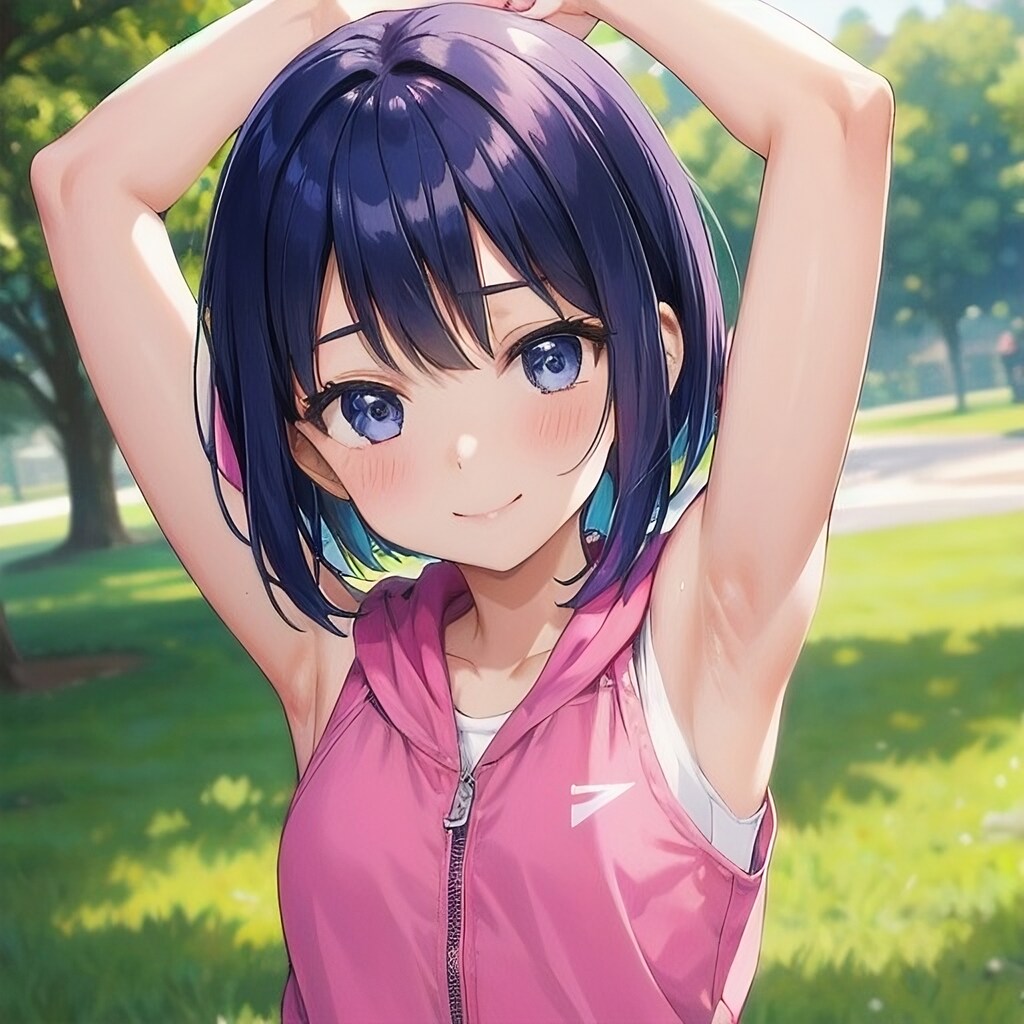 腋見せのポーズ 020