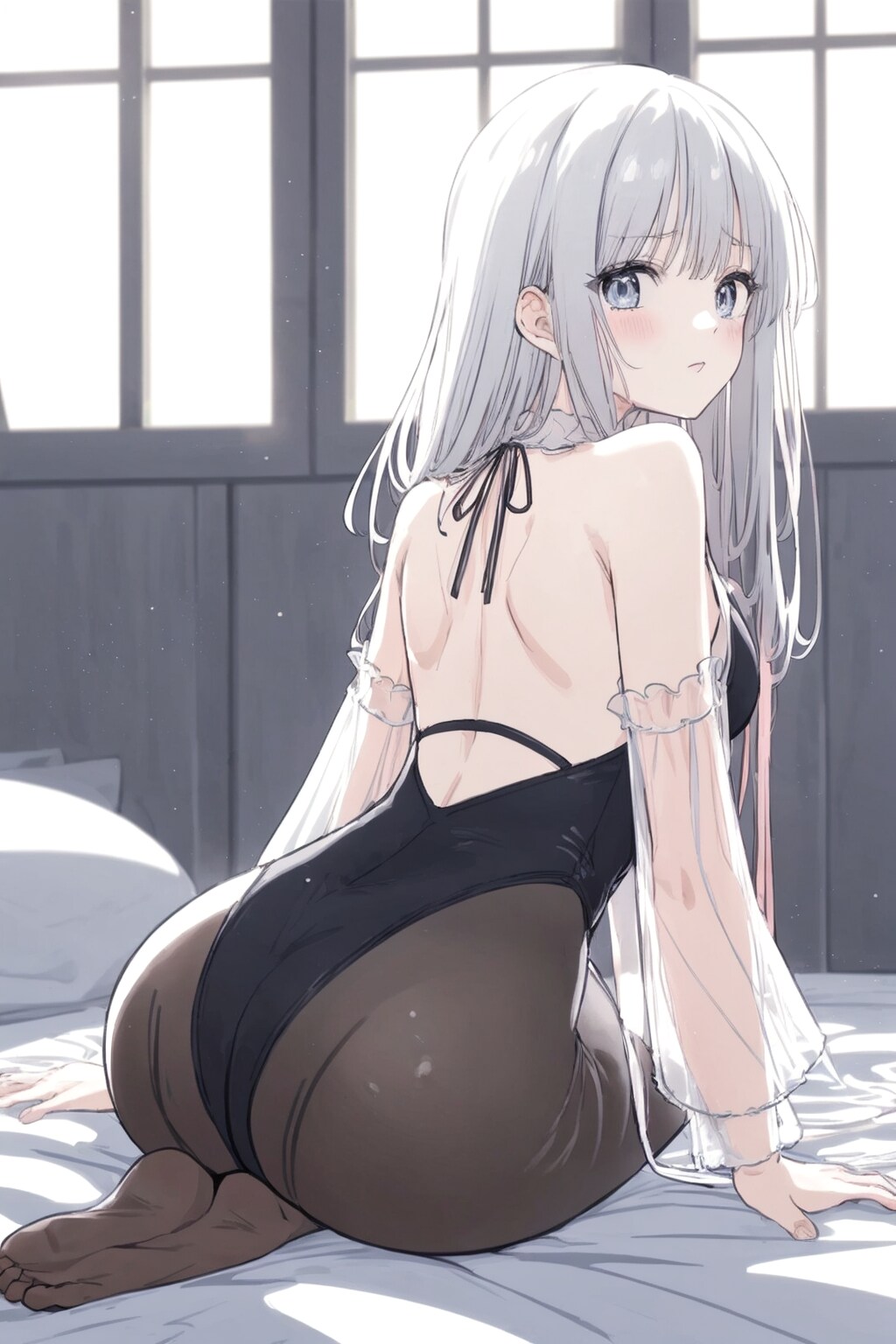 Black see through  leotard