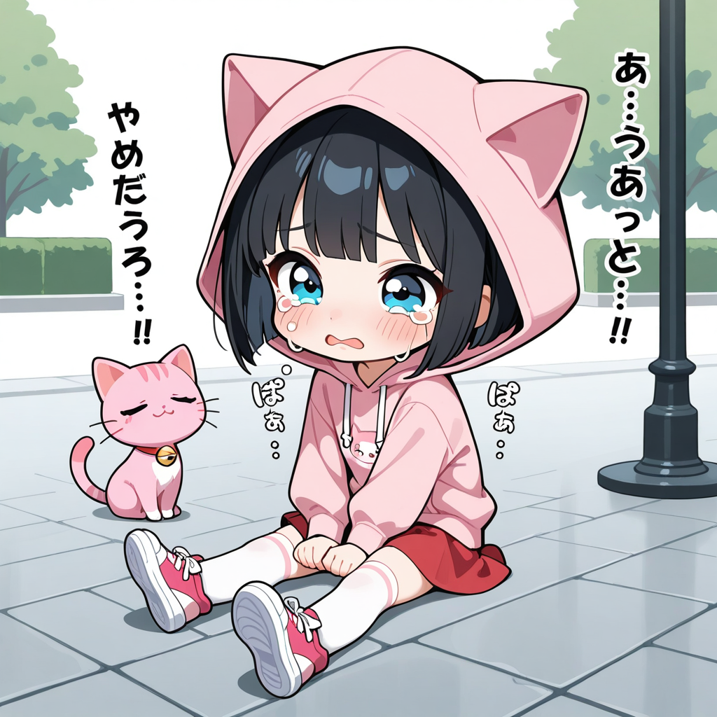 ネコミミパーカーを着たちーちゃん