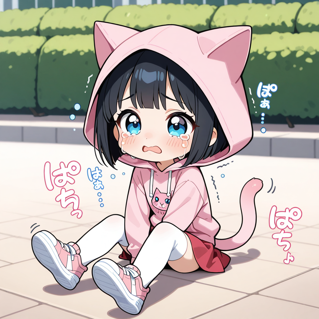 ネコミミパーカーを着たちーちゃん