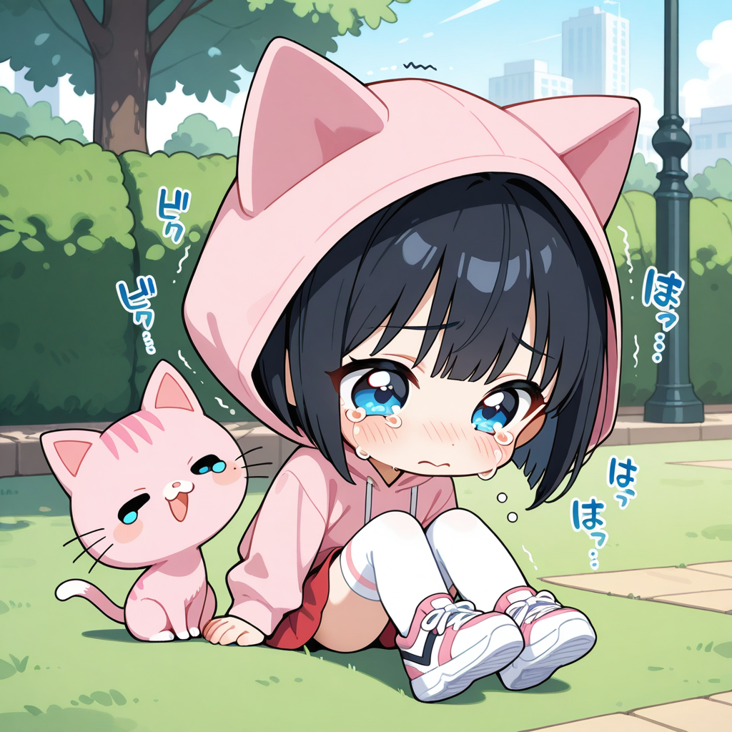 ネコミミパーカーを着たちーちゃん