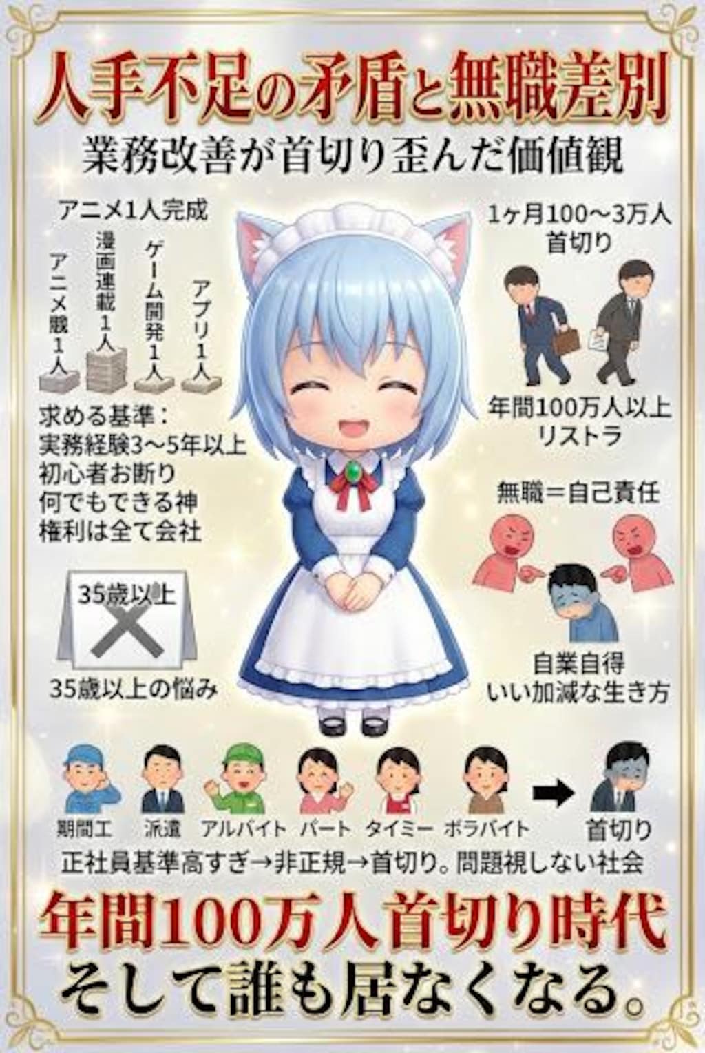 人手不足の矛盾と無職差別